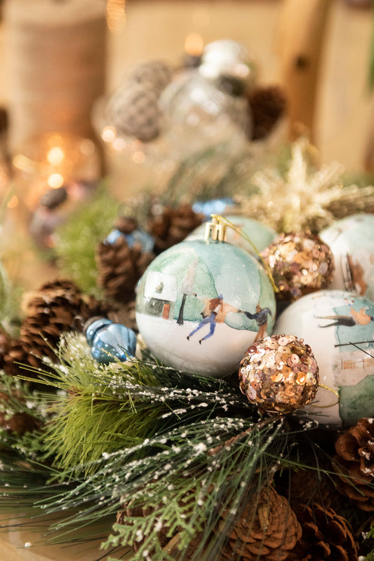 Winter wonderland handmade individual bauble
